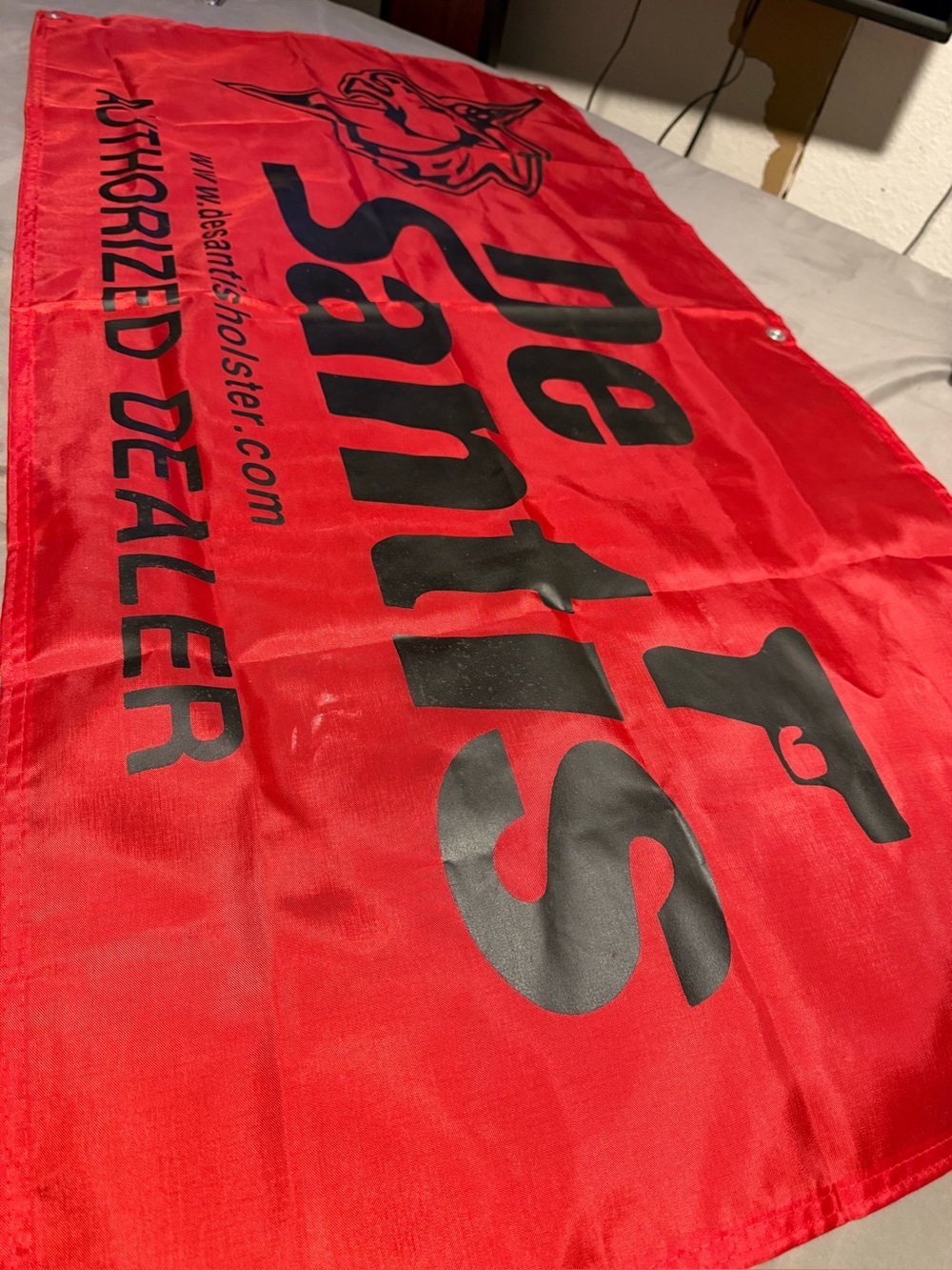 De Santis Holster Red Promotional Flag - "De Santis" 2ft x  4ft